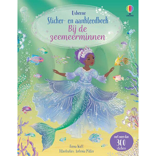 Uitgeverij usborne sticker- en aankleedboekje bij de zeemeerminnen