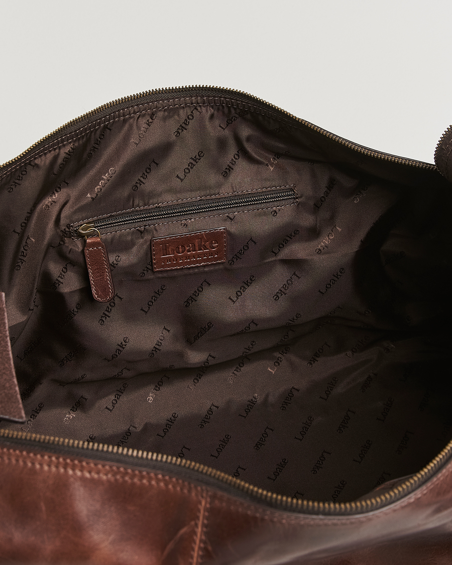 Loake 1880 Devon Leather Travel Bag Dark Brown