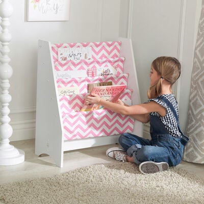 KidKraft Bokhylle, Rosa/Hvit
