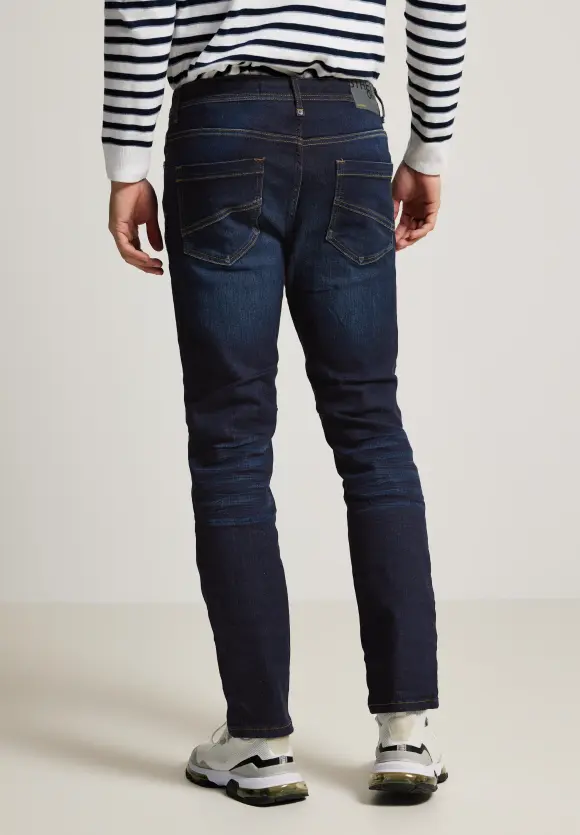 Slim Fit Jeans - indigo blue stone wash