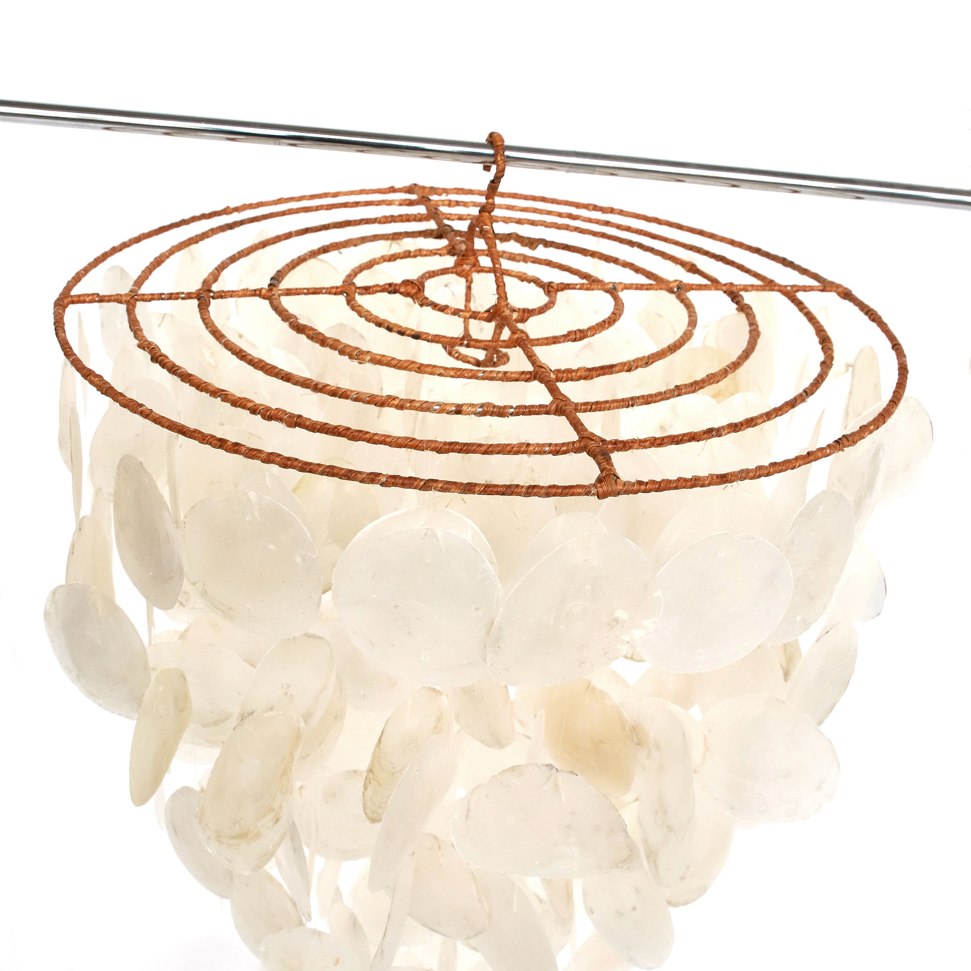 Jumbo-Windspiel 'Perlmutt-Kreise', weiß, Ø 60 cm, H 100 cm günstig bestellen