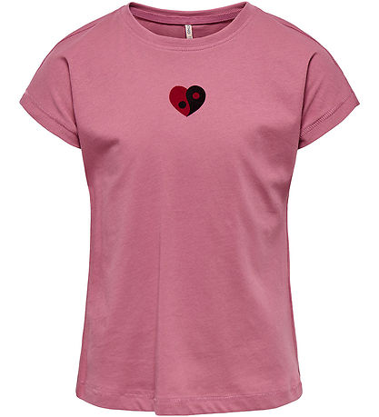 Kids Only T-Shirt - KogSwet - Heather Rose/Heart