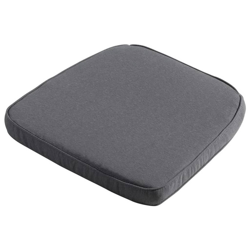 Coussin de siège pour chaise de jardin en osier panama gris