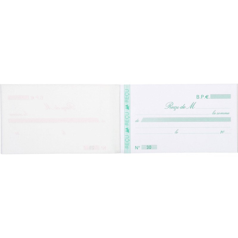 Manifold Exacompta 'Reçu' 10,5 x18 cm - 50 dupli