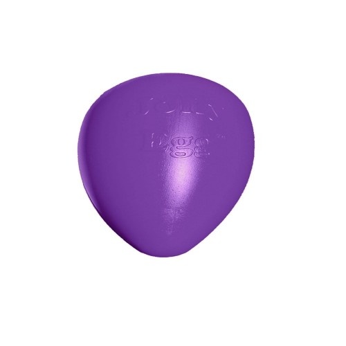 Bola oval roxa em formato de ovo da Jolly Pets para cães.