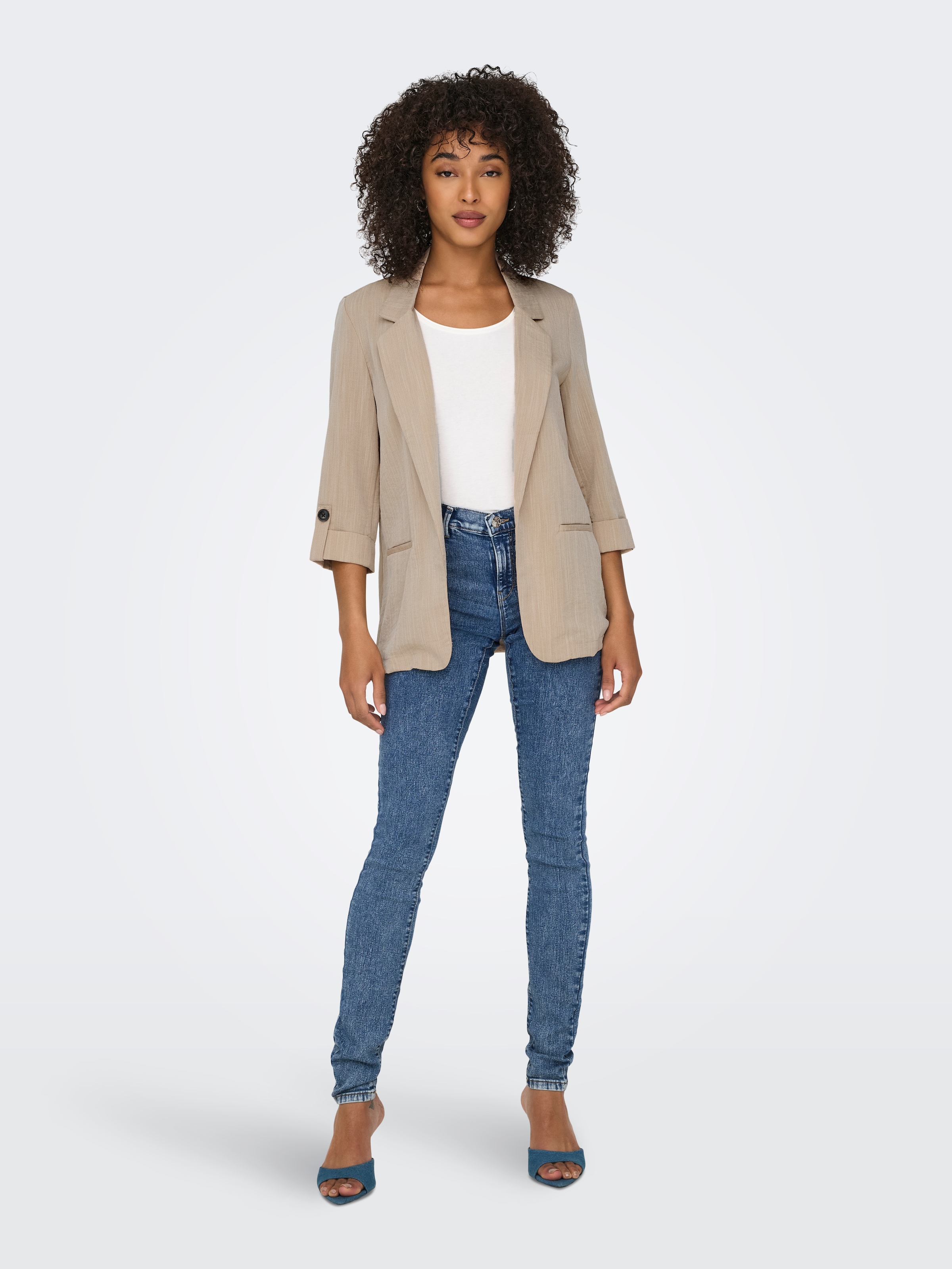 ONLY Kurzblazer »ONLMARSA 3/4 BLAZER WVN NOOS« mit Reverskragen