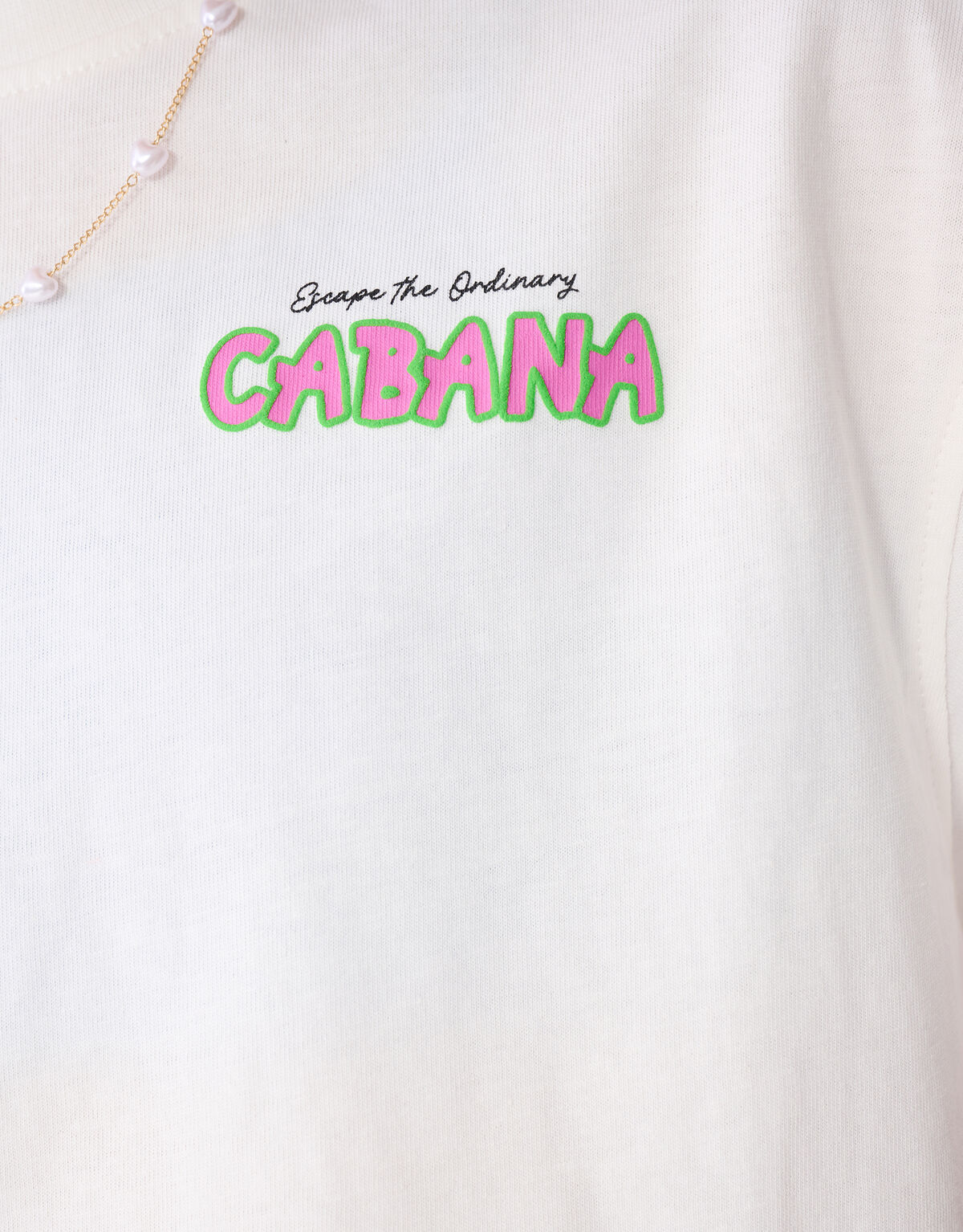 Cabana Artwork T-shirt Wit