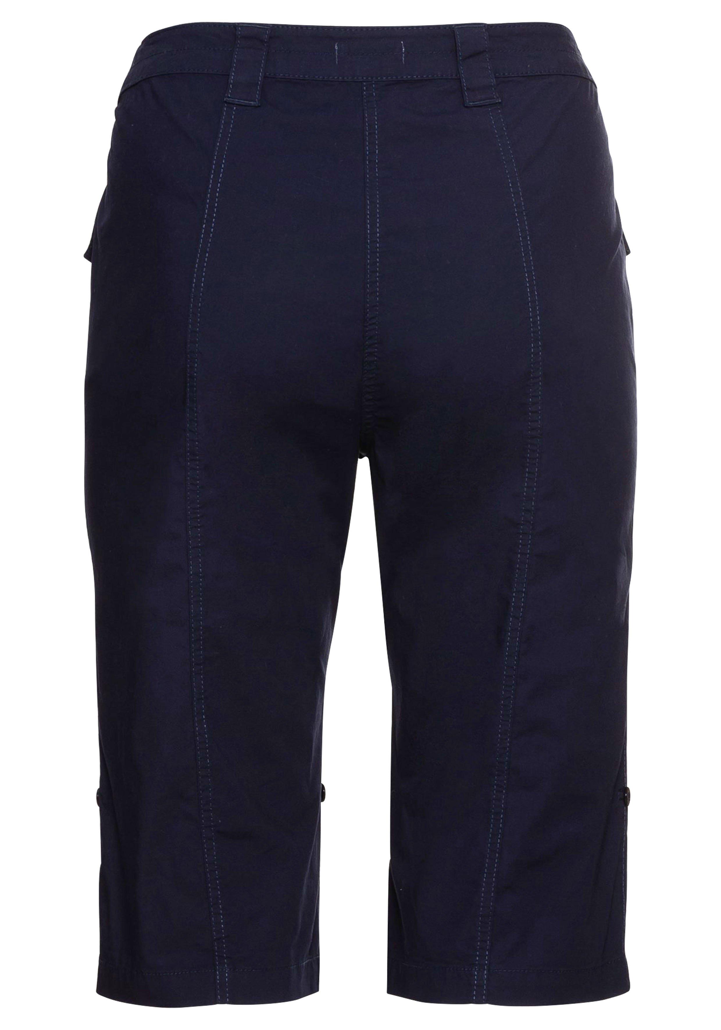 Stretch-Bermudas mit aufgesetzten Taschen und Patten