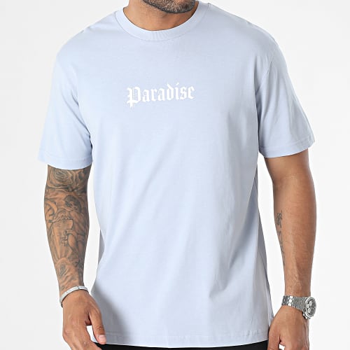 Tee Shirt Oversize Large Paradise III Bleu Ciel