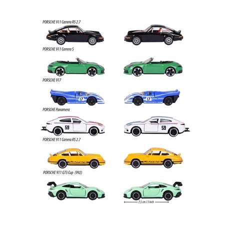 Majorette Porsche Motorsport Premium, 1 Stück, 6-fach sortiert