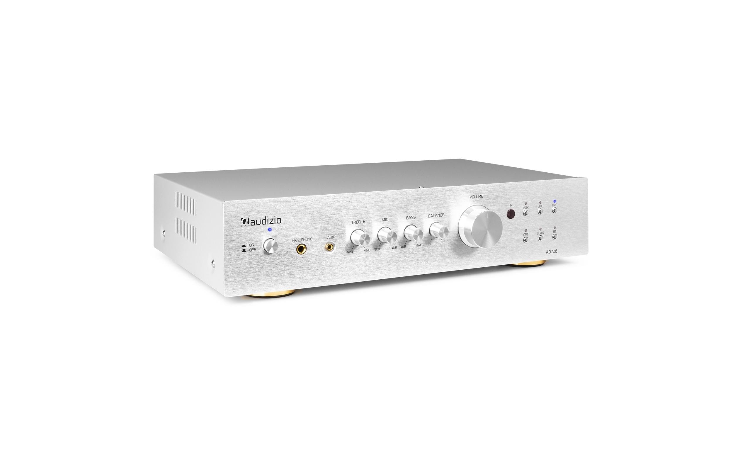 Stereo-Verstärker AD220A Silber<br>Vielseitiger 2-Kanal-Verstärker mit grosser Funktionalität