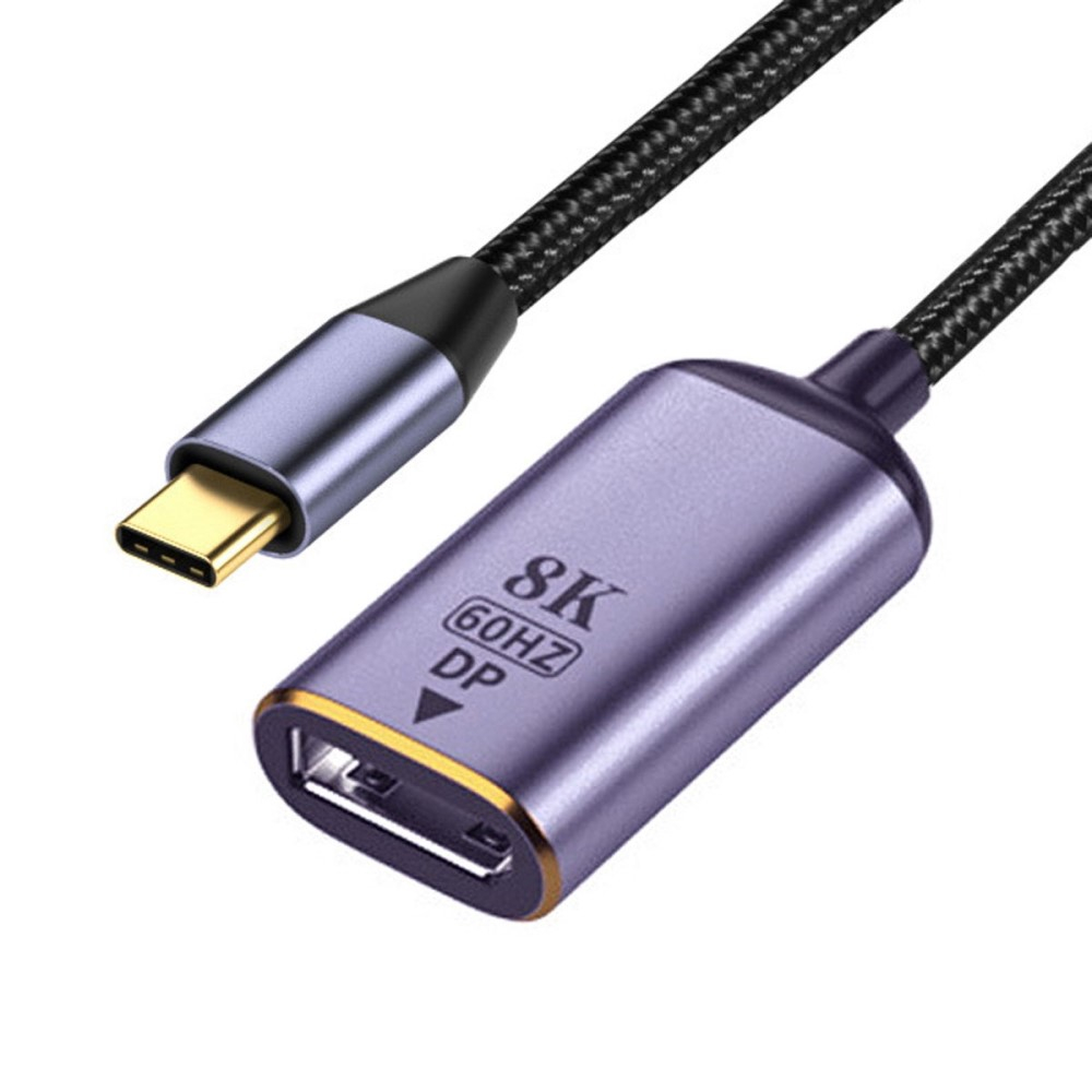 USB C auf Displayport DP Adapter Kabel 8K@60Hz / 4K@120Hz - Space Grau