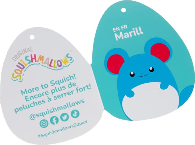 Squishmallows Pokemon bamse (Marill, S)