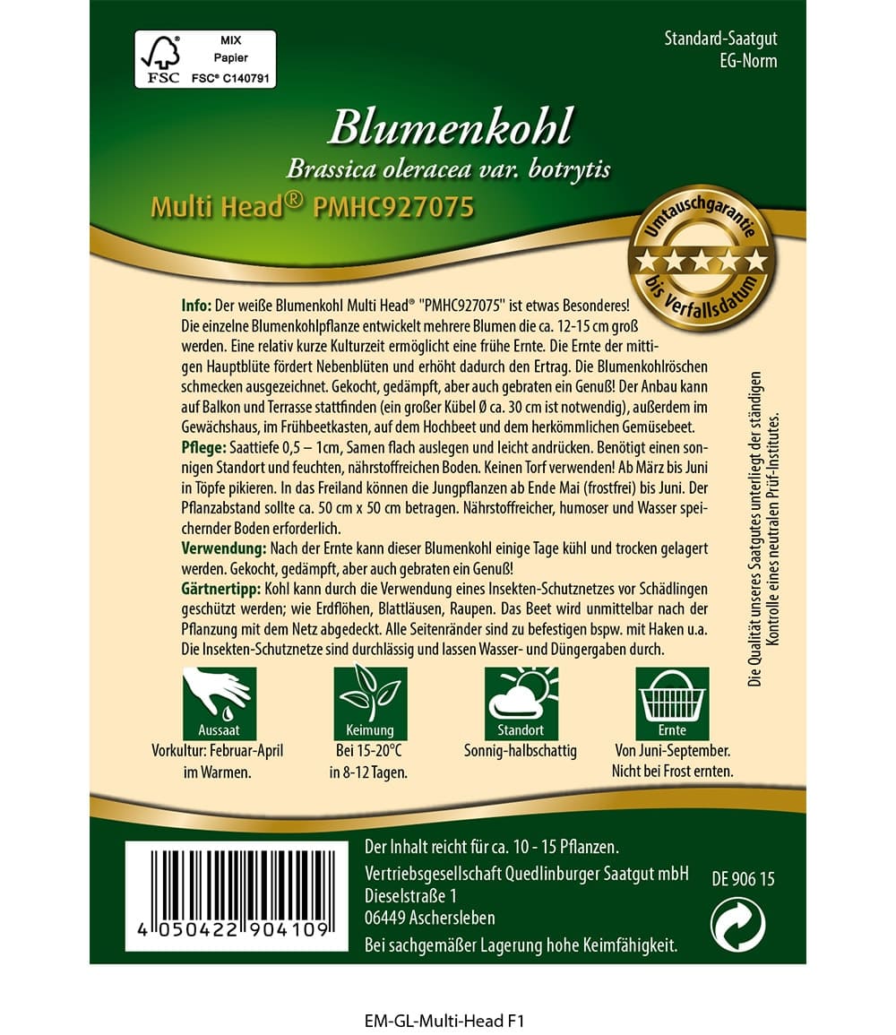 Kleinblumiger Blumenkohl Multi Head®