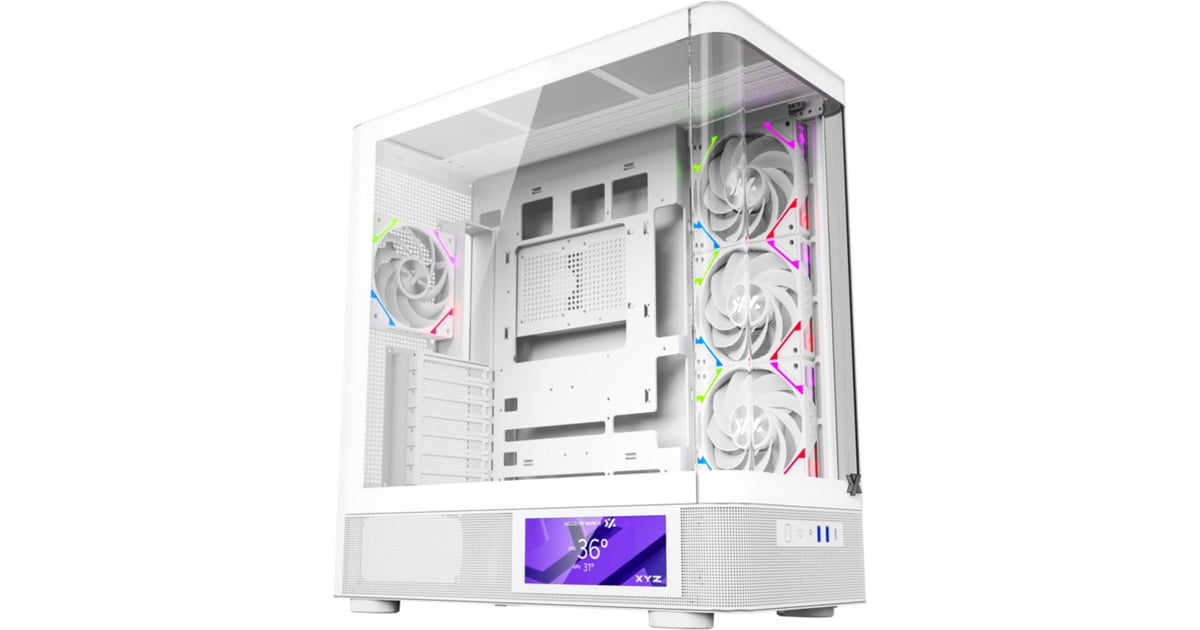 XYZ PC GearQuantum Pro midi tower behuizing  (Wit | Window)