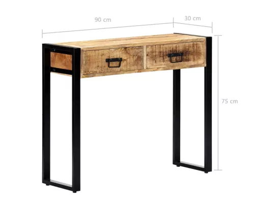 Table console 90 x 30 x 75 cm Bois de manguier massif