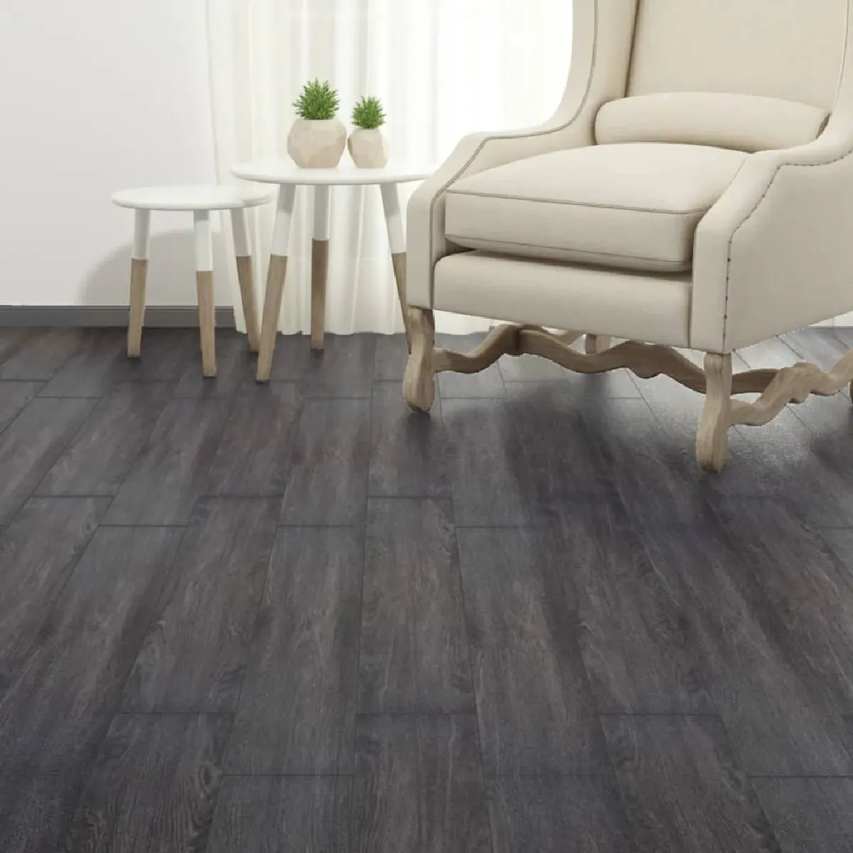 VidaXL Dalles de Plancher PVC - 2,51 m² Noir/Blanc