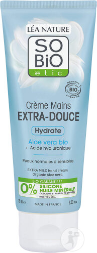 So'Bio Étic Crème Mains Extra-Douce Aloe Vera Bio Tube 75ml
