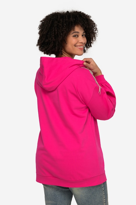 Hoodie, Kapuzensweater, Schulter-Verzierung, Ballon-Langarm