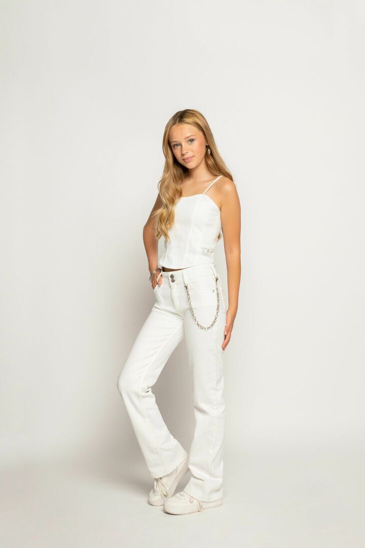 FRANKIE & LIBERTY witte frankie & liberty slim fit jeans frankie love bootcut