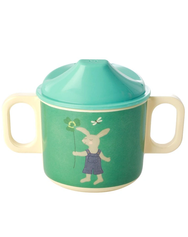 Geschirr-Set GREEN BUNNY PRINT 4-teilig in grün