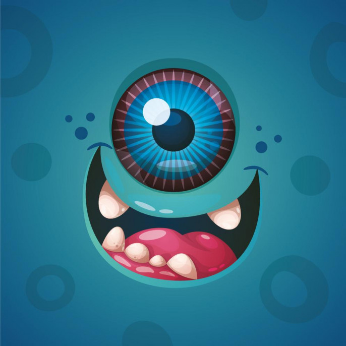 Piste de dés : Happy Cyclope Blue Monster
