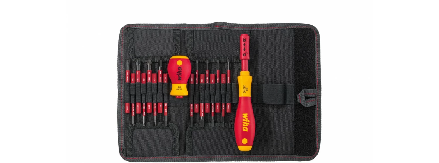 Wiha 2831 T18 slimVario Schroevendraaierset in Etui - 18 delig - PH/PZ/Sleuf/Torx/Hex