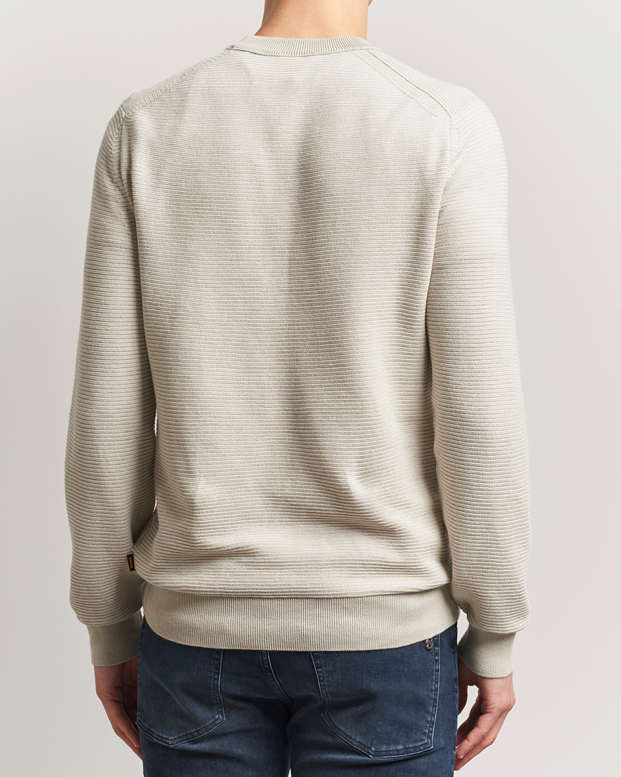 BOSS ORANGE Aspoki Structured Knitted Sweater Light Beige
