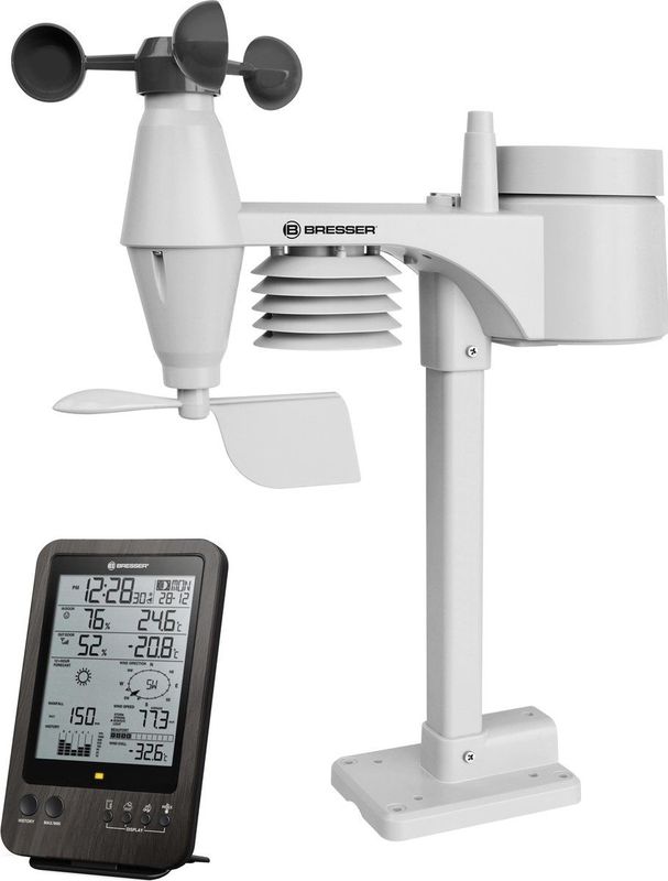 BRESSER - Weercentrum 5 in 1 - Compact - Multifunctioneel - Buitensensor