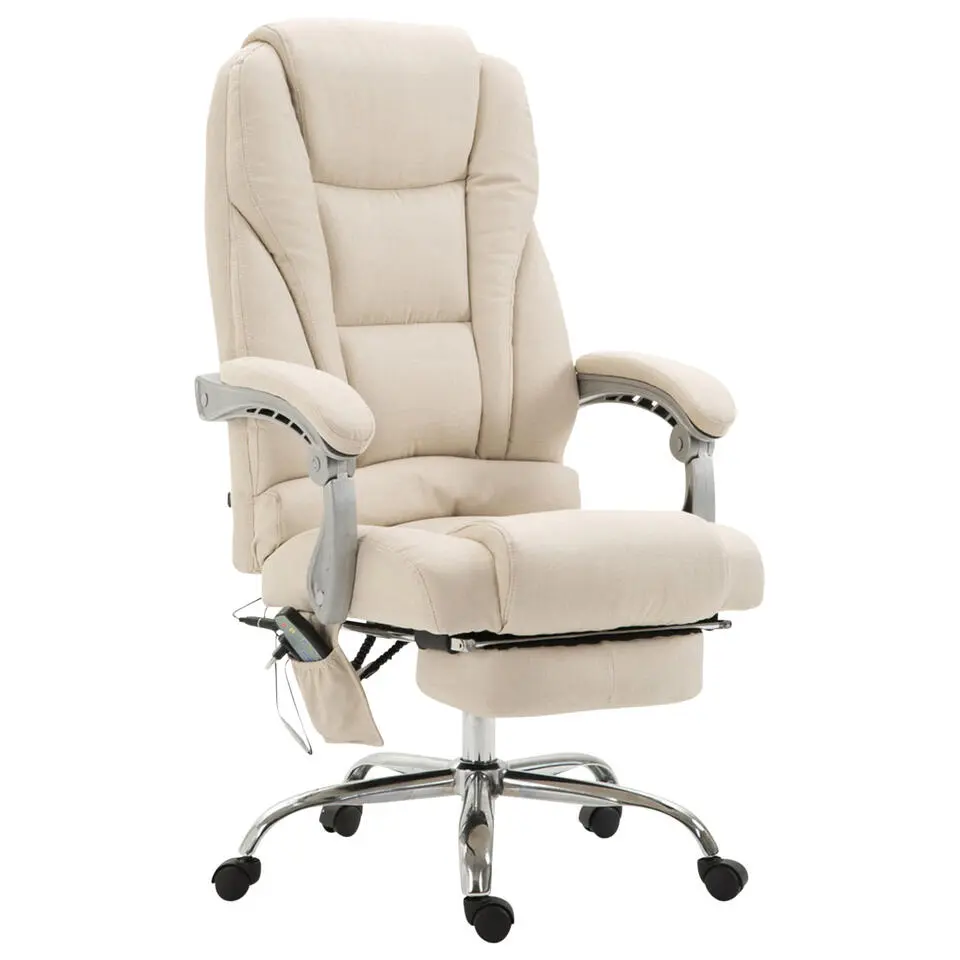 CLP Bureaustoel Pacific chroom Frame - Stof - creme
