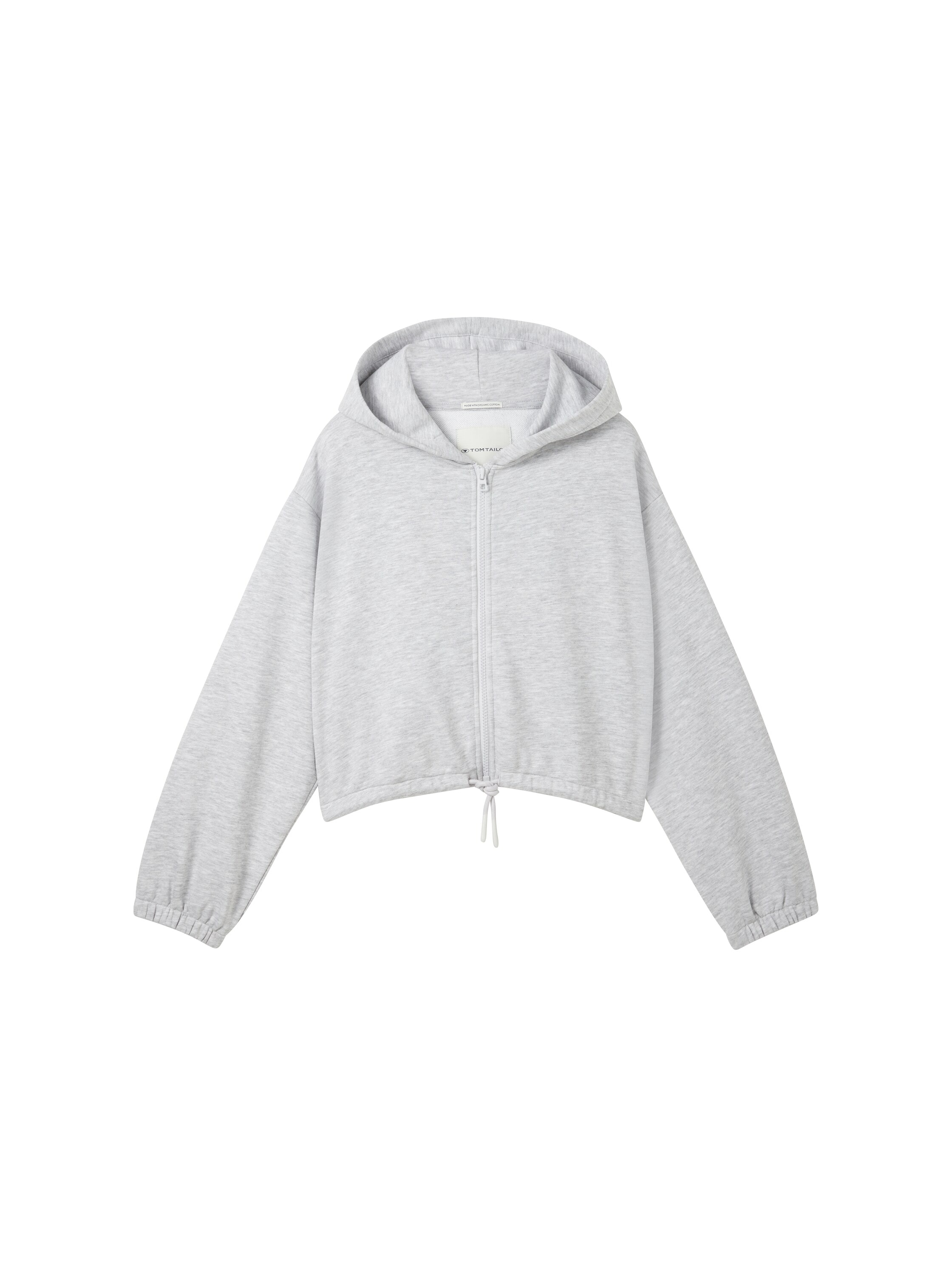 TOM TAILOR Sweatjacke »Full Zip«, mit Kordelzug in kurzer Form