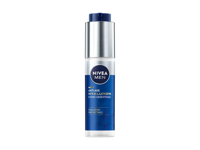NIVEA MEN Gesichtsgel Anti-Age Hyaluron Hydro 50 ml Tiefenwirksame Gesichtspflege für ein gesundes und jüngeres Aussehen