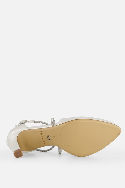 Tamaris Strass Pumps wit Synthetisch