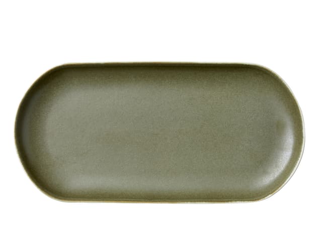 Studio Round Serveringsfad Matte white/Matte moss
