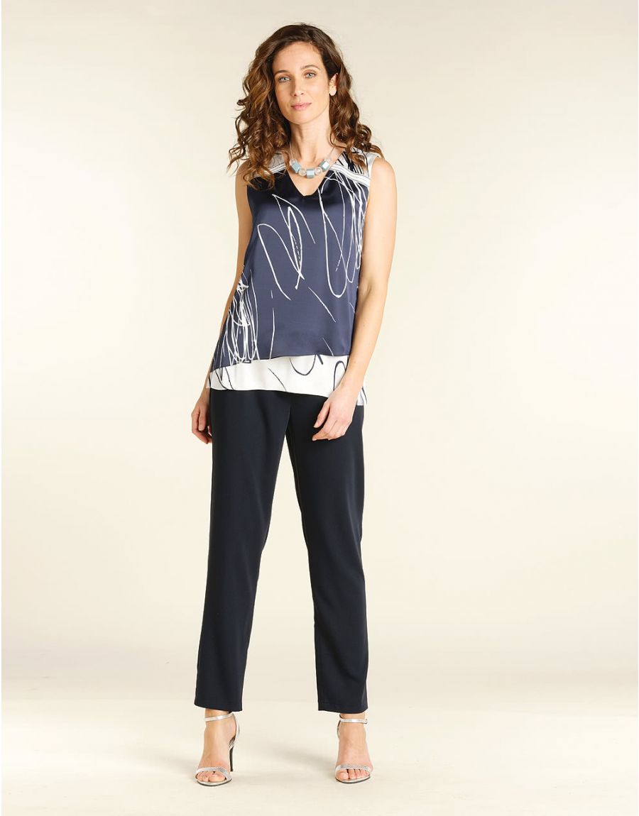 Top bleu marine chic