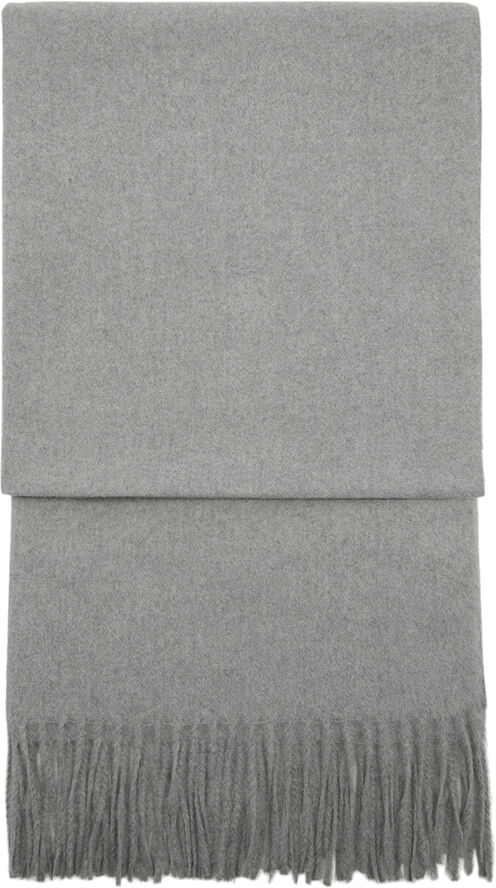 MANGO Fringed edge scarf Lt pastel grey
