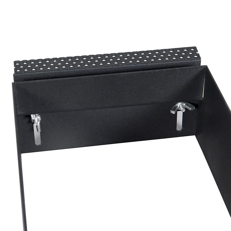 Inbouwspot zwart AR111 draai- en kantelbaar trimless 2-lichts - Oneon