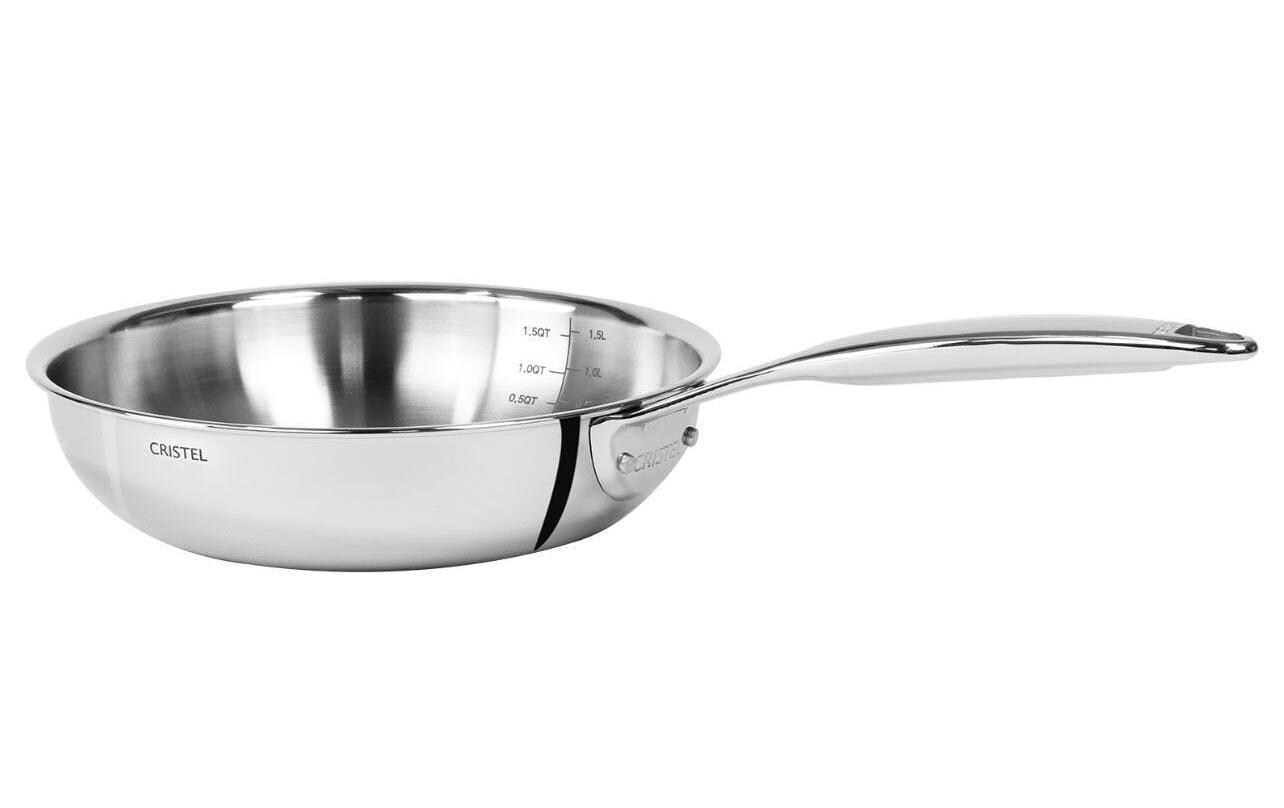 Bratpfanne Castel'Pro Fixe 24 cm<br>Pfanne aus Edelstahl mit festem Griffstiel