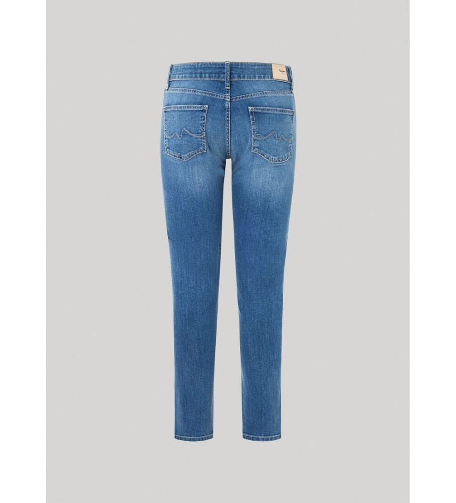 Calça jeans Pepe Jeans, corte skinny, cintura baixa, azul.