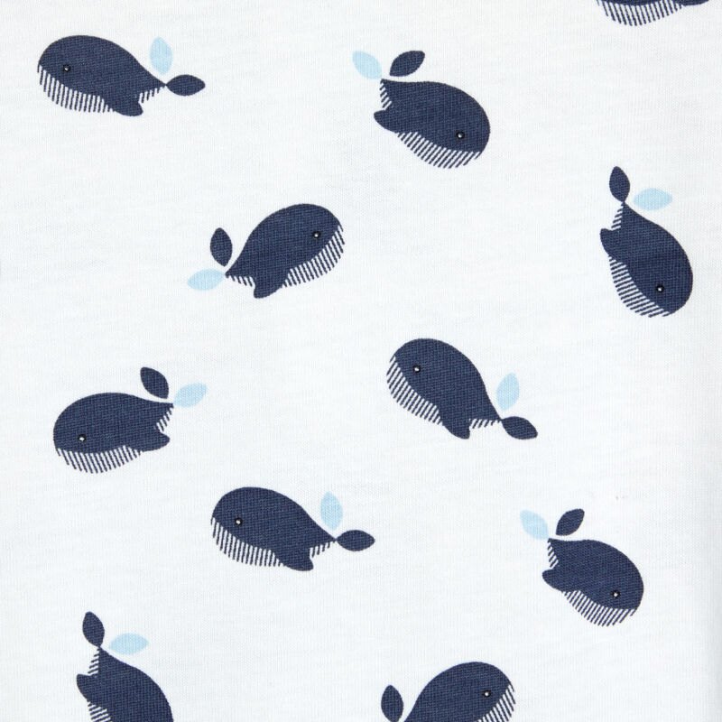 Combinaison courte baleine (lot de 2) bleu naissance Bleu