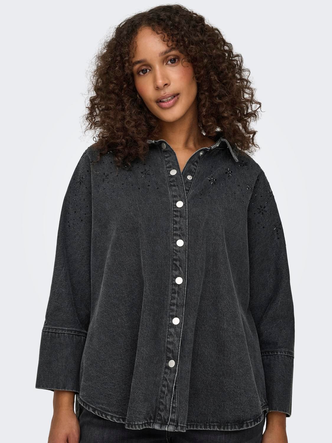CARGRACE Jeanshemd Washed Black