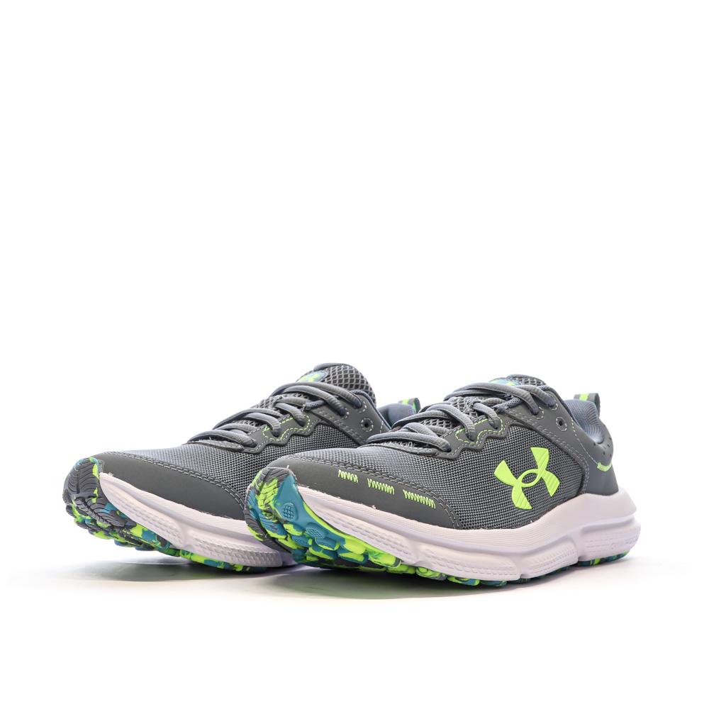 Under Armour Chaussures de Running Gris /Vert Garçon Under Armour Assert 10