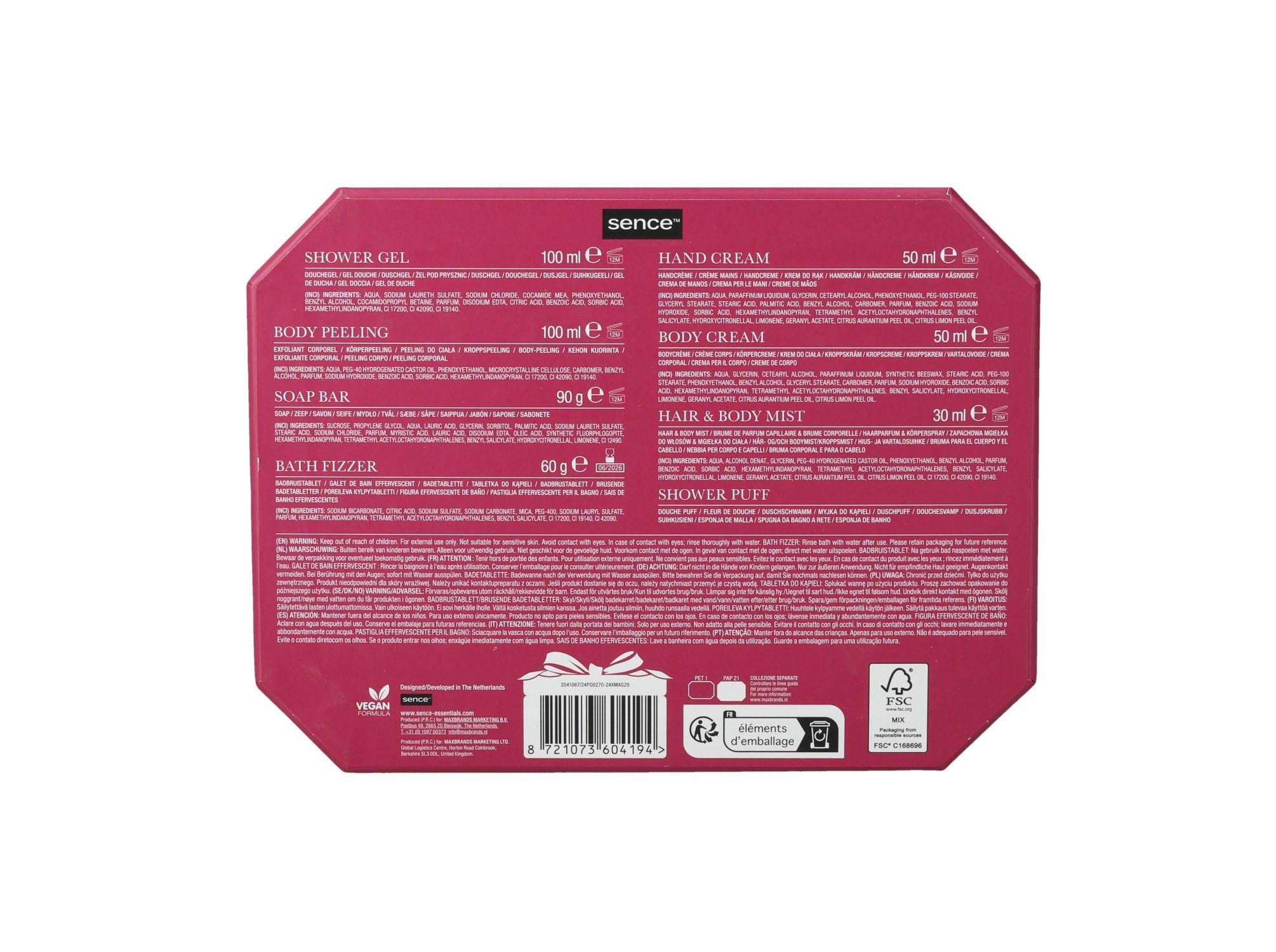 CONJUNTO SENCE BODY CARE BLUSHING BLOOM