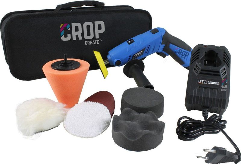 BTC - Accu Schuur- & Polijstmachine - 75mm - Li-ion - Inclusief Opbergtas