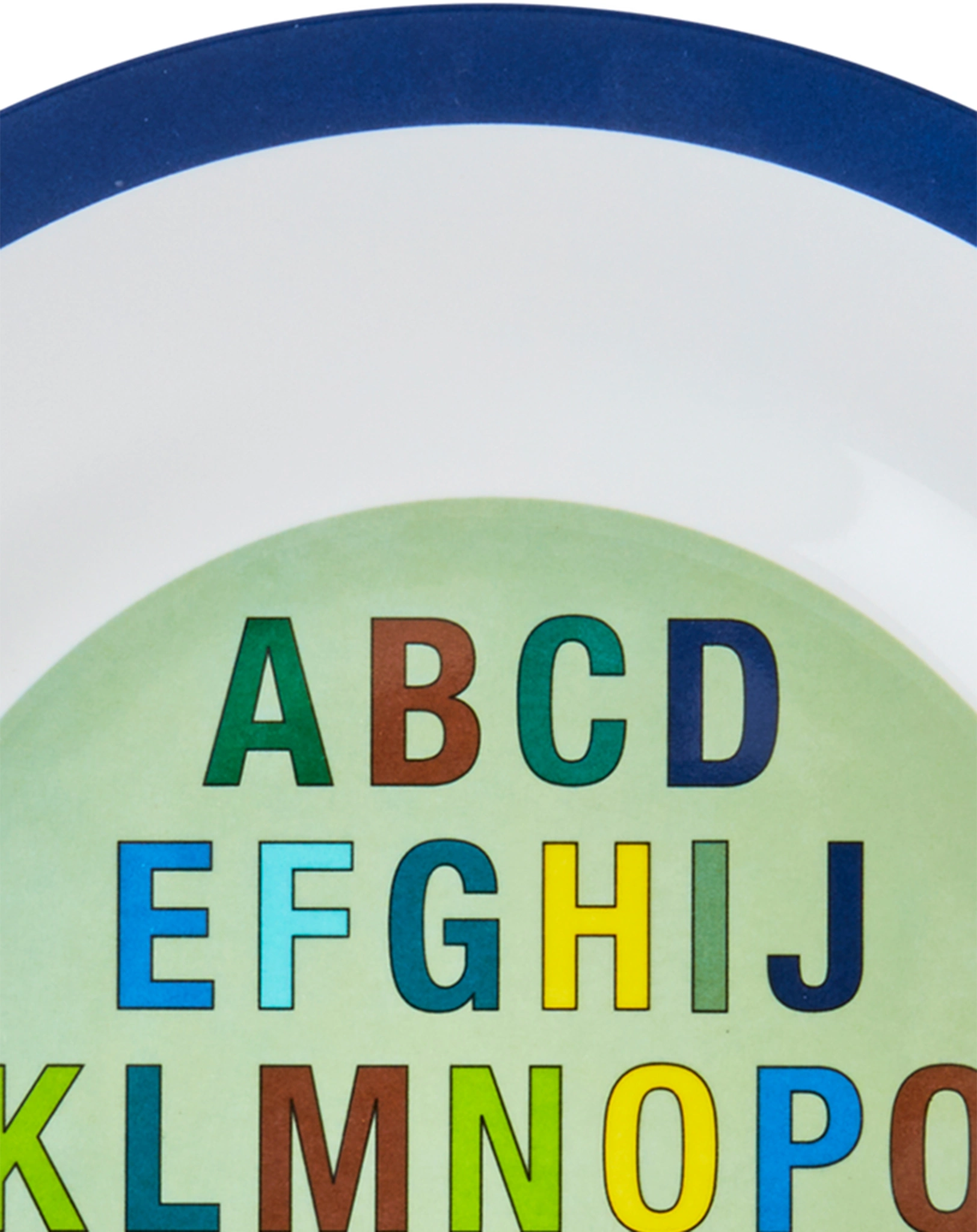 Melamin-Teller ALPHABET in dunkelblau