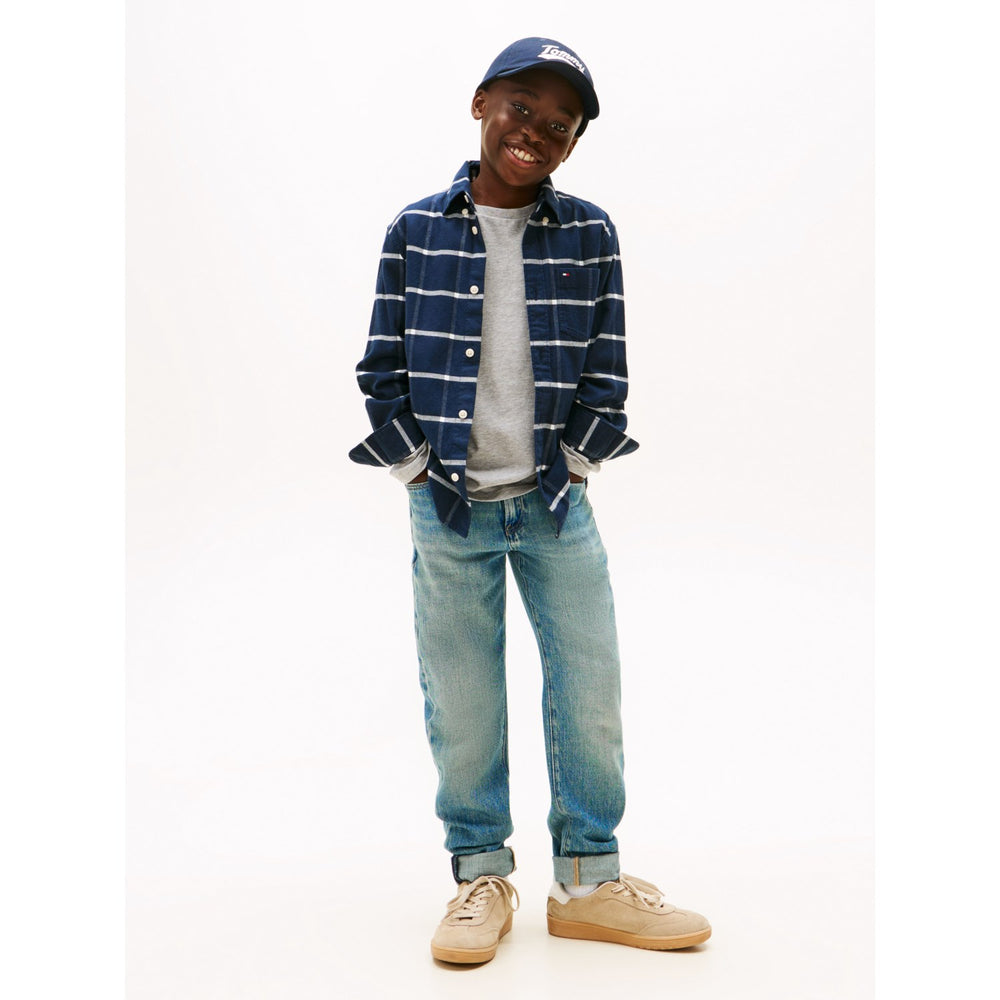 Køb Tommy Hilfiger Black Check Window Pane Check Skjorte Ls