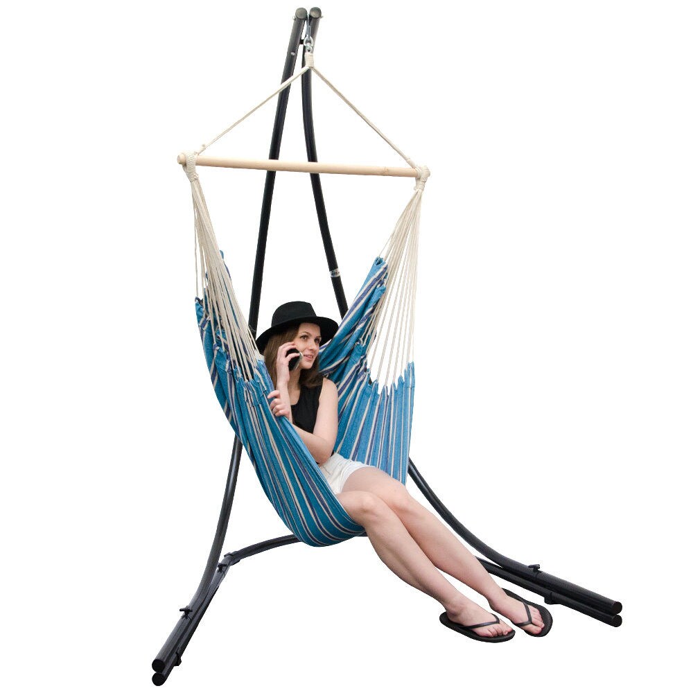XXL Hängesessel 185x130cm Hängestuhl 2 Personen Hängesitz bis 150kg Baumwolle Hängematte 360° Swifel