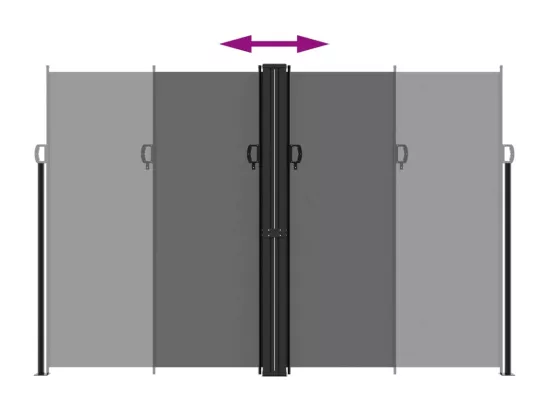 Auvent latéral rétractable anthracite 220x1000 cm