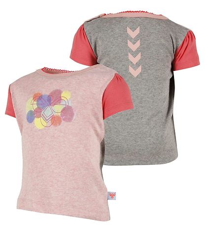 Hummel T-shirt - HMLSølvej - Gr?/Rosameleret