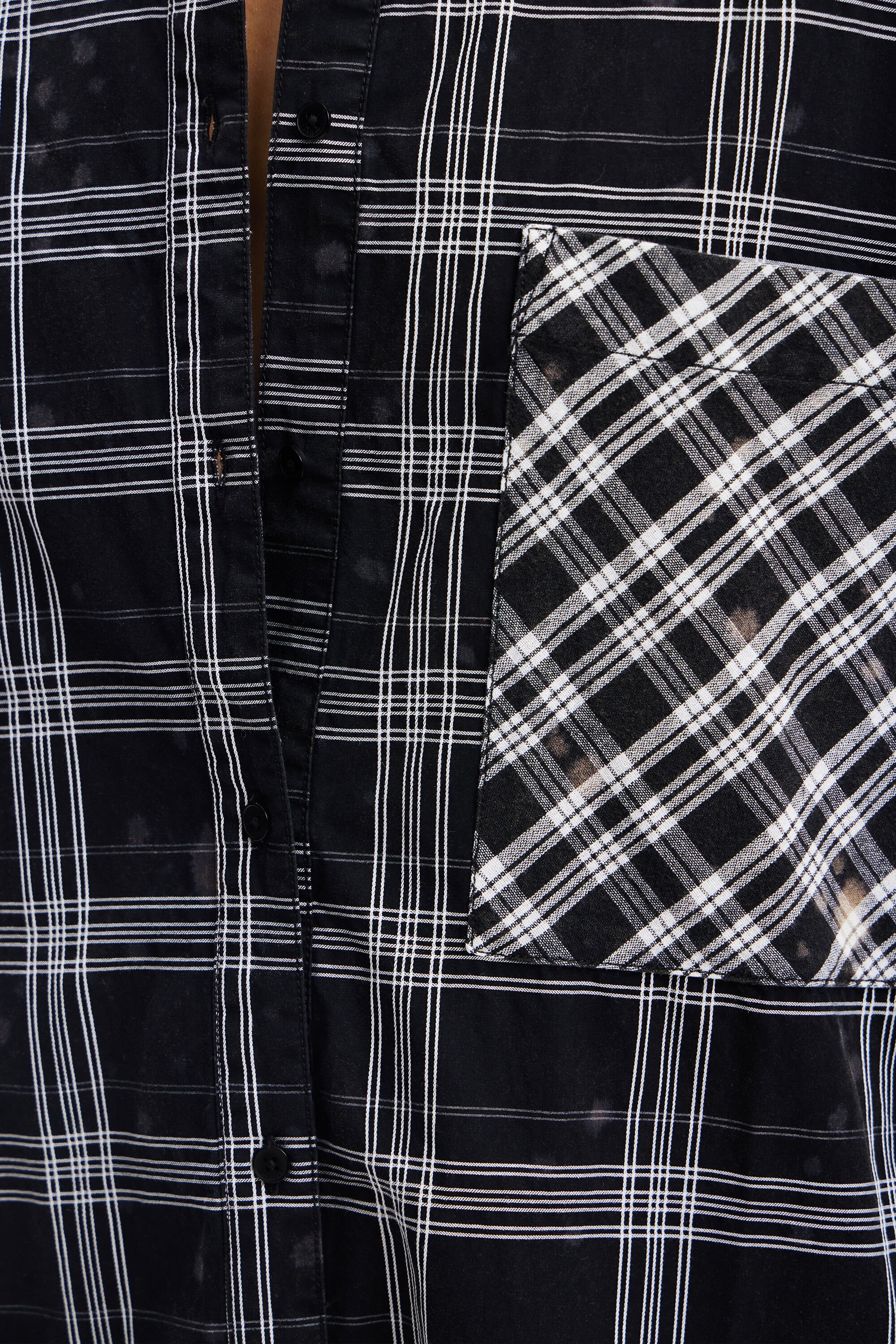 Chemise oversize patchwork carreaux